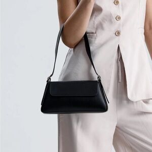 Elegant Black Shoulder Bag Zara